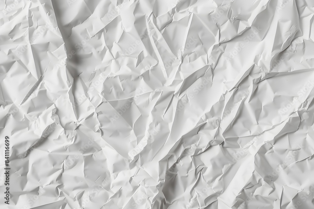 Obraz premium Crumpled White Paper Texture Background