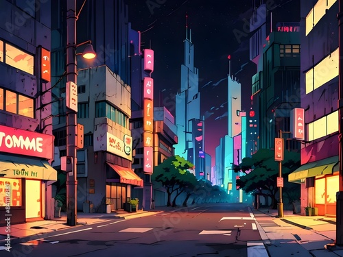 lofi background street