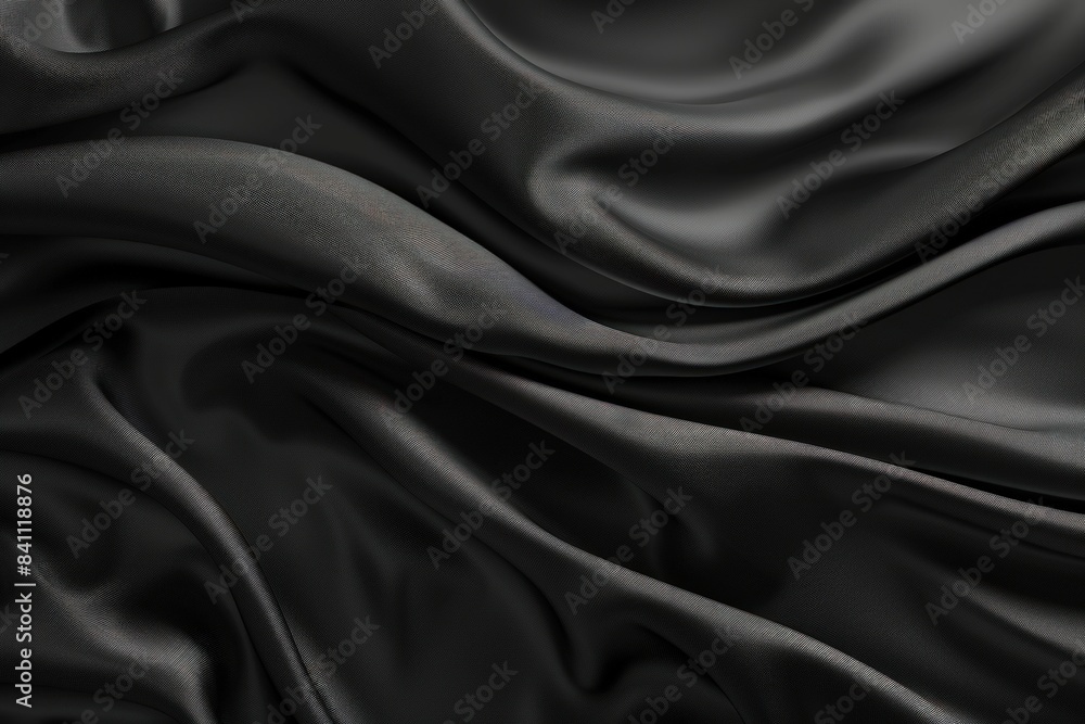 Obraz premium Deep black background with a smooth, velvety texture, ideal for luxurious and sophisticated designs