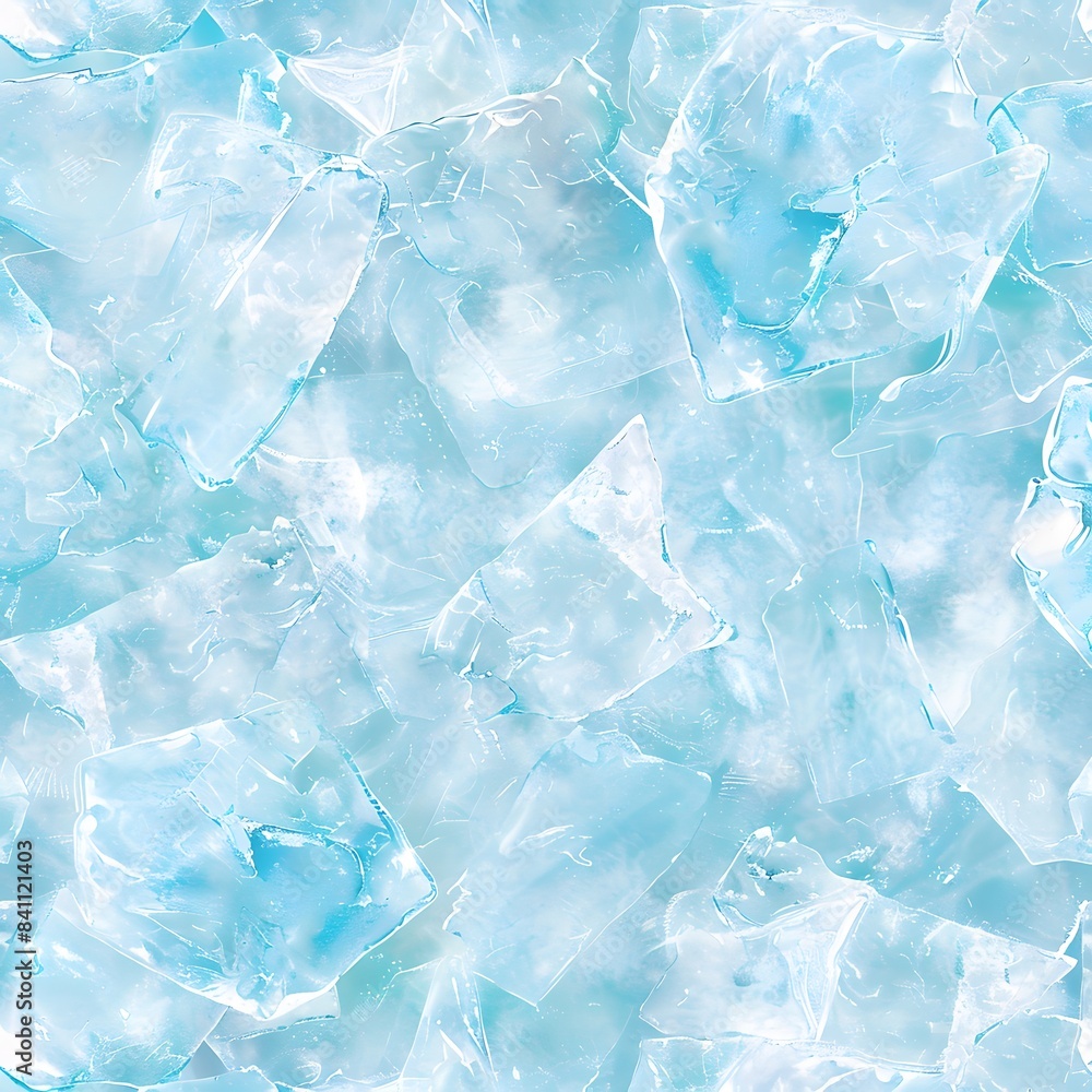 Seamless Watercolor Texture of Blue Frozen Ice Seamless Watercolor Texture of Blue Frozen Ice