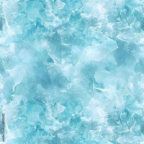 Seamless Light Blue Frozen Ice Watercolor Texture