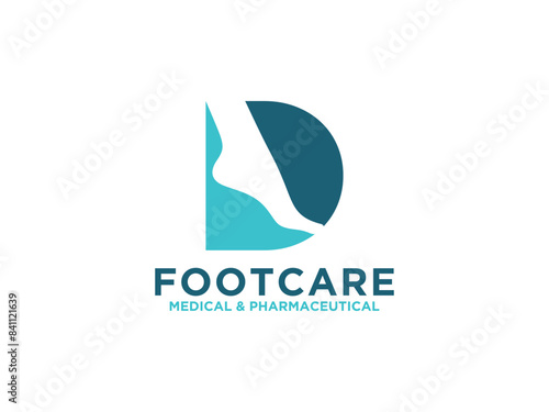 Abstract foot feet podiatric logo vector.