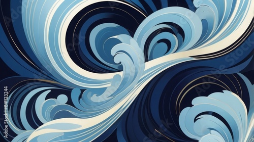 Beautiful dark blue abstract pattern on dark background