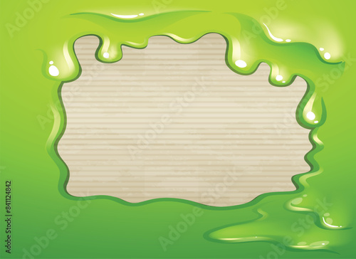 Green slime frame with beige center