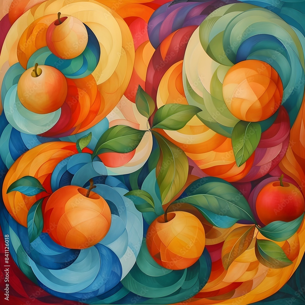 Whimsical Waltz of Contrasting Fruits Symbolizing Harmony Whimsical Waltz of Contrasting Fruits Symbolizing Harmony