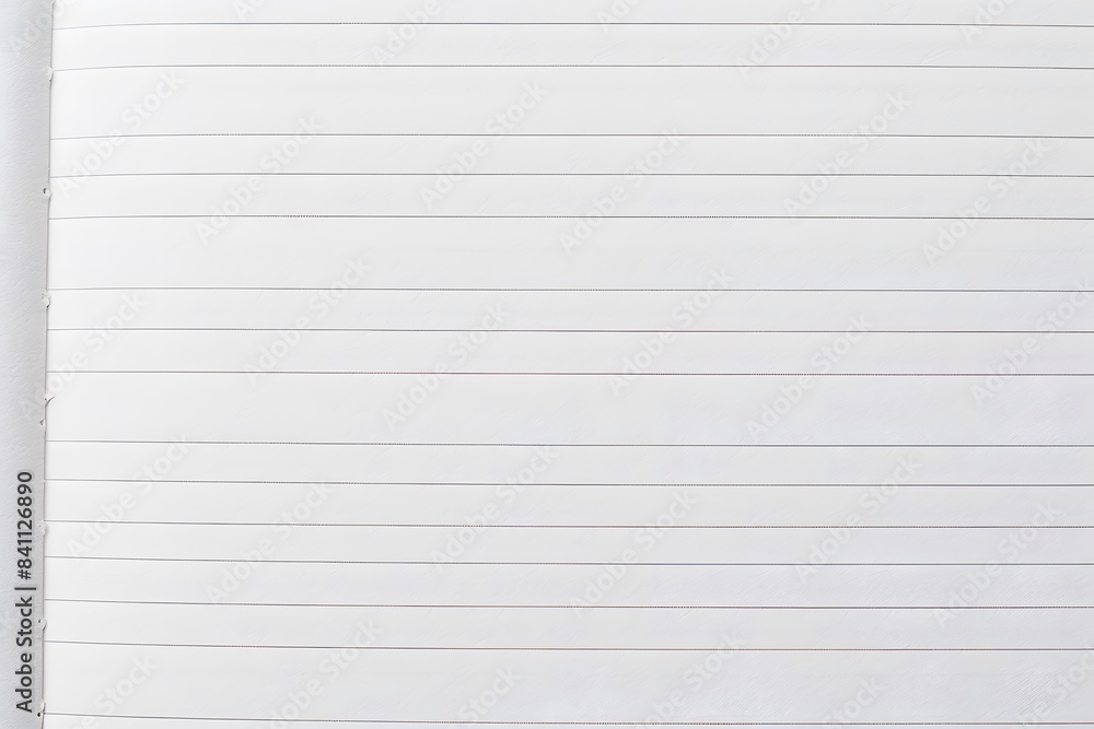 White Lined Paper Background - Blank Notebook Texture White Lined Paper Background - Blank Notebook Texture