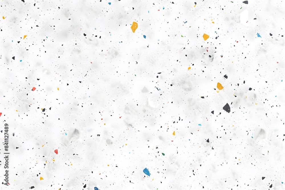 White Terrazzo Background with Colorful Flecks White Terrazzo Background with Colorful Flecks