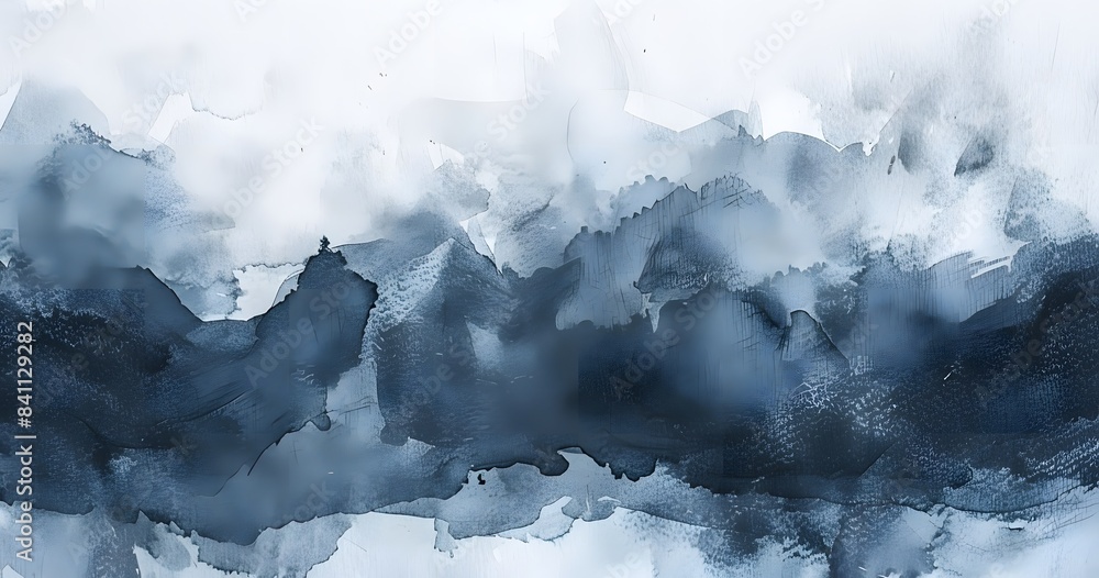 Abstract Watercolor Background with Blue Clouds Abstract Watercolor Background with Blue Clouds