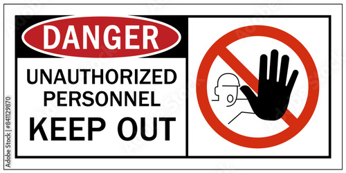 Unauthorized persons keep out sign