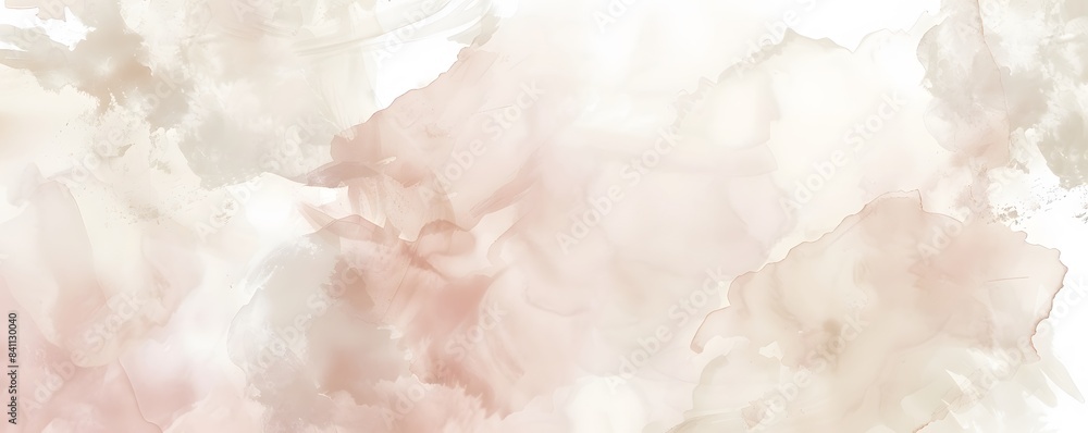 Fototapeta premium Abstract Watercolor Background: Beige & White