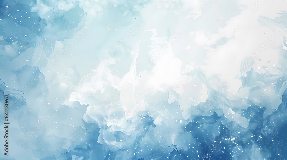 Abstract Blue Watercolor Galaxy Background Abstract Blue Watercolor Galaxy Background