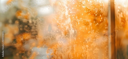 Abstract Golden Orange Blurred Background