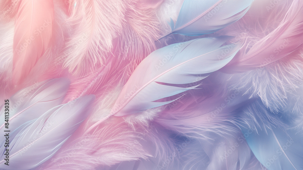 Abstract Blush Pink and Purple Fluffy Feathers Background Abstract Blush Pink and Purple Fluffy Feathers Background
