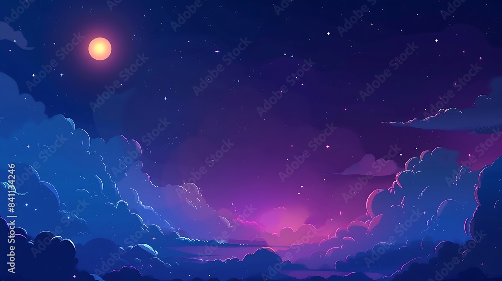 Twilight Majesty - Mountain Flat Design Wallpaper with Artistic Detailing for a Captivating Evening View Twilight Majesty - Mountain Flat Design Wallpaper with Artistic Detailing for a Captivating Evening View