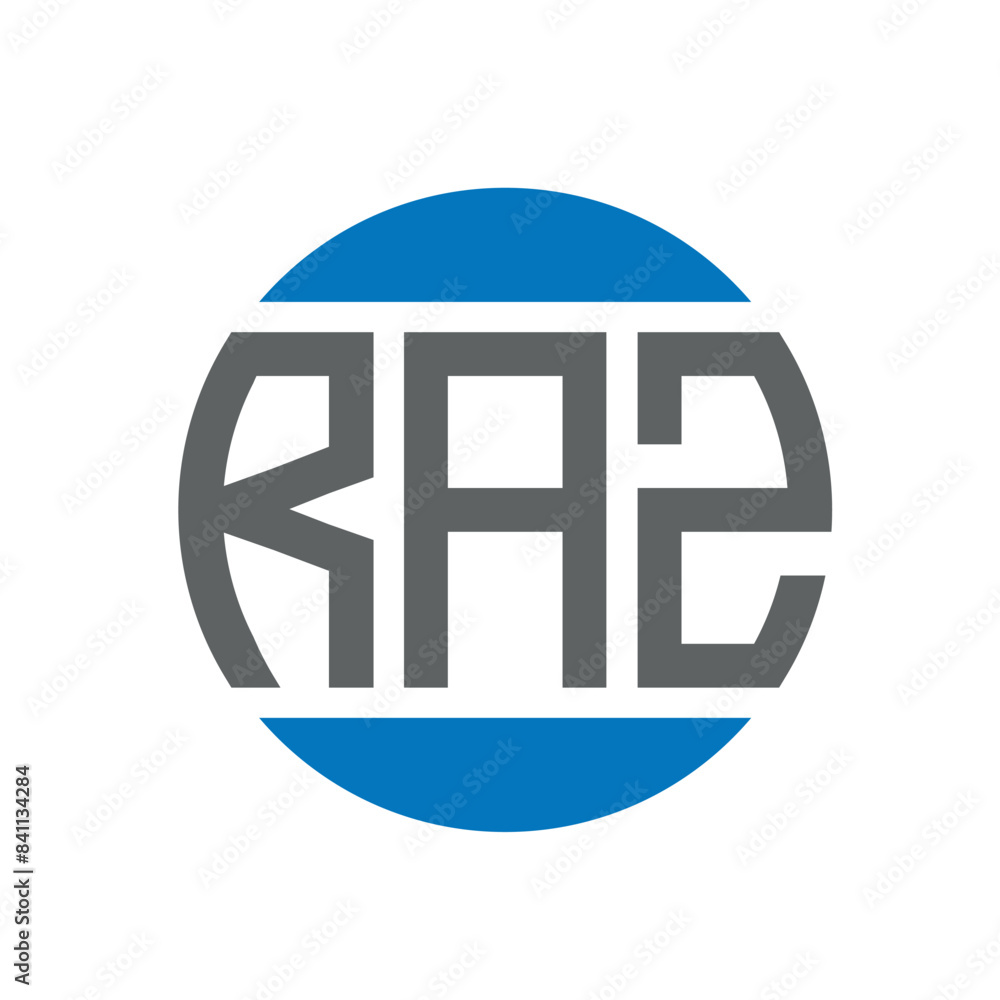 RAZ letter logo design on white background. RAZ creative initials circle logo concept. RAZ letter design. RAZ letter logo design on white background. RAZ creative initials circle logo concept. RAZ letter design.