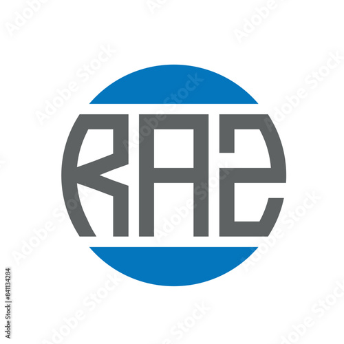 RAZ letter logo design on white background. RAZ creative initials circle logo concept. RAZ letter design.