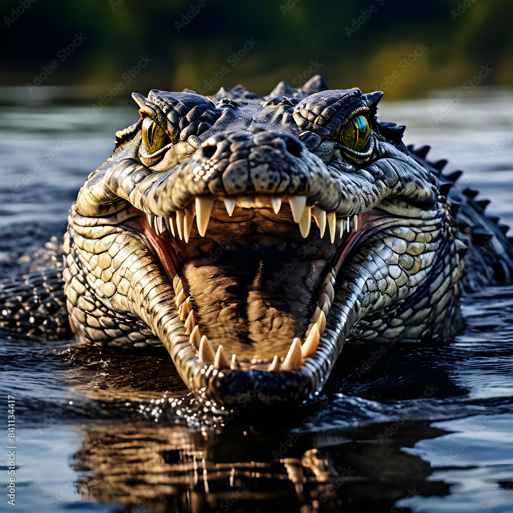 Obraz premium Krokodil im Sumpf