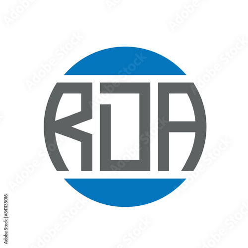 RDA letter logo design on white background. RDA creative initials circle logo concept. RDA letter design.