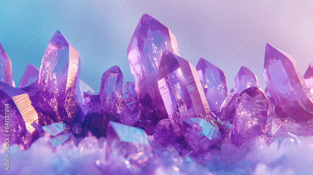 Unique Fancy Abstract Background of Purple Crystal in Blue Background Unique Fancy Abstract Background of Purple Crystal in Blue Background