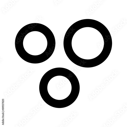 bubble chart line editorial icon