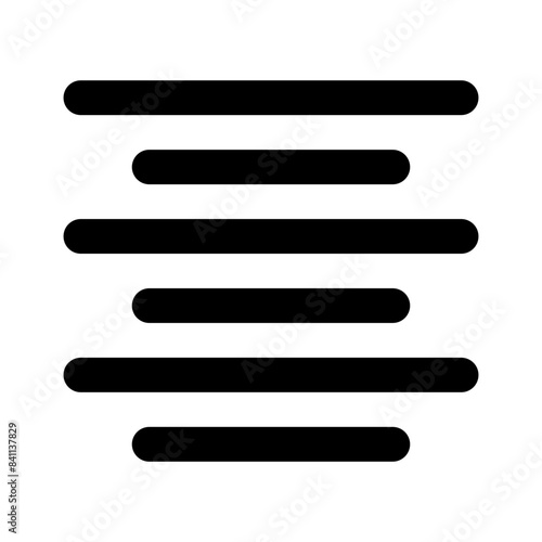 format align center line editorial icon