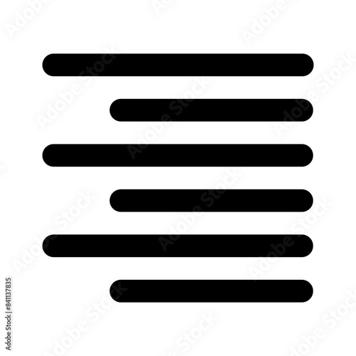 format align right line editorial icon