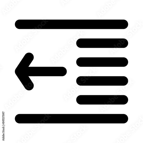 format indent decrease line editorial icon