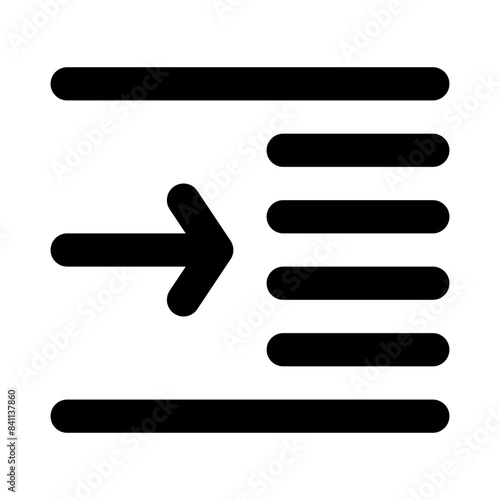 format indent increase line editorial icon