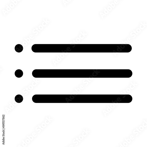 format list bullet line editorial icon