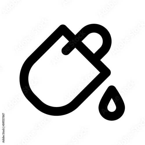 paint bucket line editorial icon