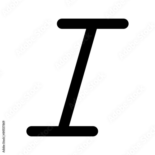 italic text format line editorial icon
