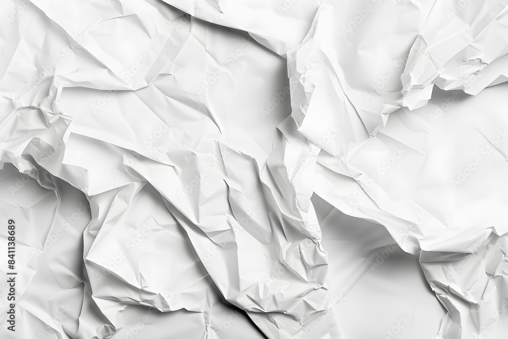 Abstract White Crumpled Paper Texture Background Abstract White Crumpled Paper Texture Background