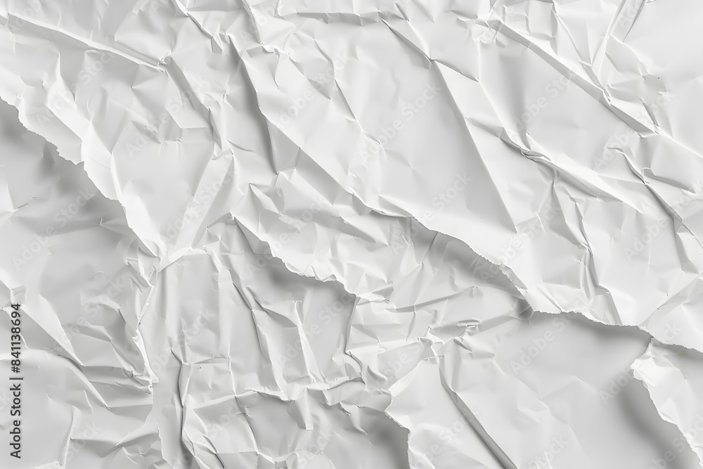 Obraz premium White Crumpled Paper Texture Background