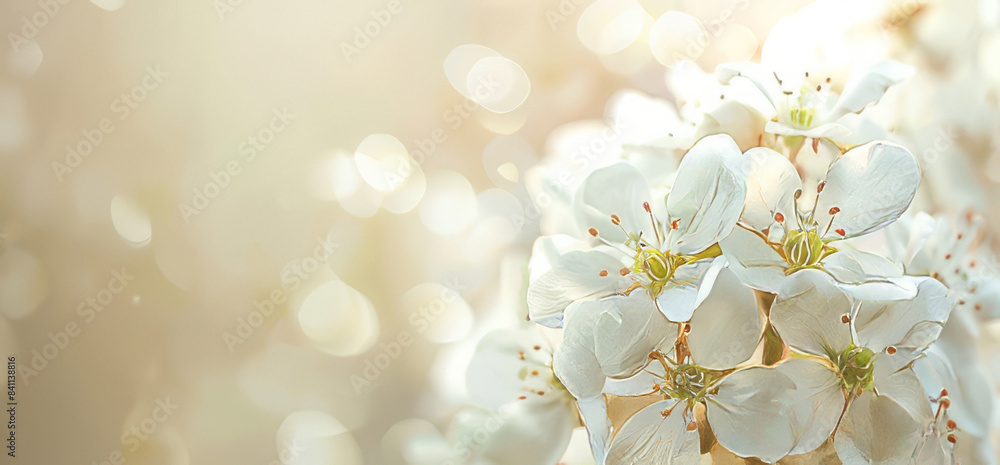 Delicate baby's breath flowers against a soft beige background Delicate baby's breath flowers against a soft beige background