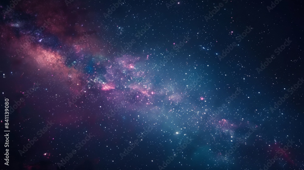 Obraz premium Beautiful Cosmic Nebula in the Starry Sky - Generative AI
