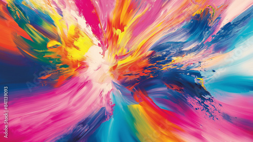 Unique and Colorful Abstract Burst Art 