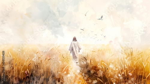 The Lord of the harvest Watercolor