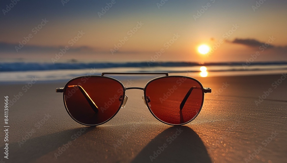 custom made wallpaper toronto digitalPair of sunglasses on the beach with the reflection of the sunset,sunglasses, summer, beach, sun, fashion, isolated, protection, black, 