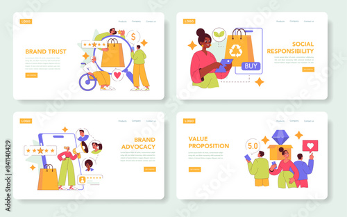 brand trust. Flat Vector Illustration