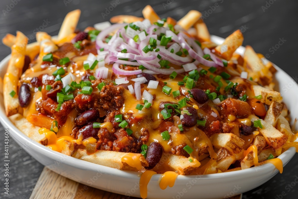 Chili cheese fries are a delicious and hearty dish, perfect for a game day or a cold winter night. This dish is sure to please everyone at your next party or gathering. Chili cheese fries are a delicious and hearty dish, perfect for a game day or a cold winter night. This dish is sure to please everyone at your next party or gathering.