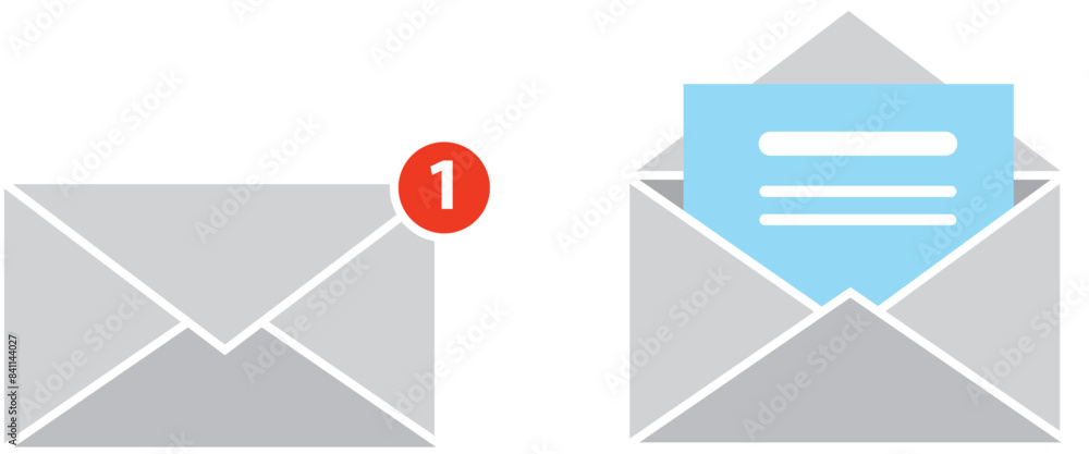 Symbol or SMS notification on electronic devices. Vector Symbol or SMS notification on electronic devices. Vector