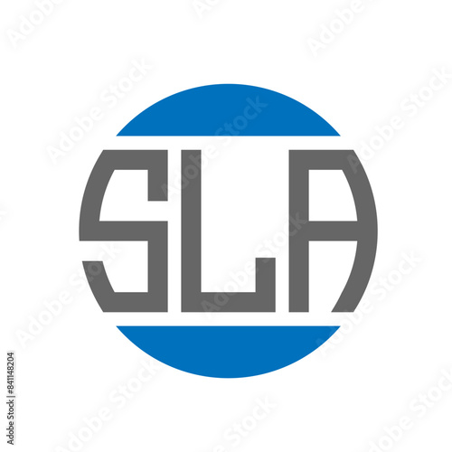 SLA letter logo design on white background. SLA creative initials circle logo concept. SLA letter design.