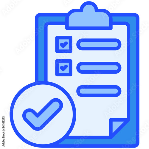 checklist Blue Color Icon