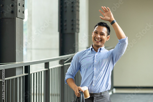 Morning routine: say hello, be in a good mood, smile at others.