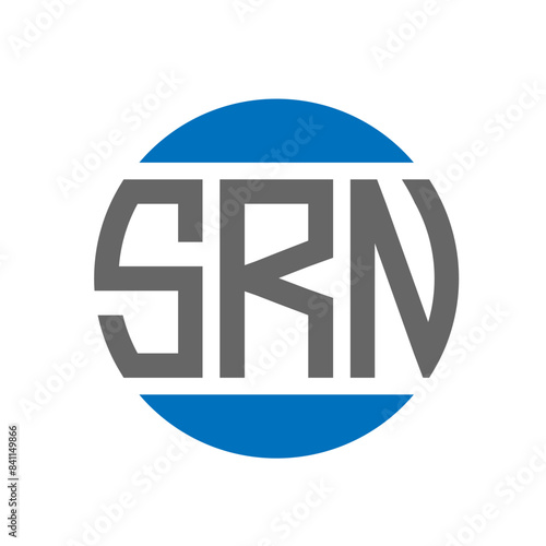 SRN letter logo design on white background. SRN creative initials circle logo concept. SRN letter design. photo