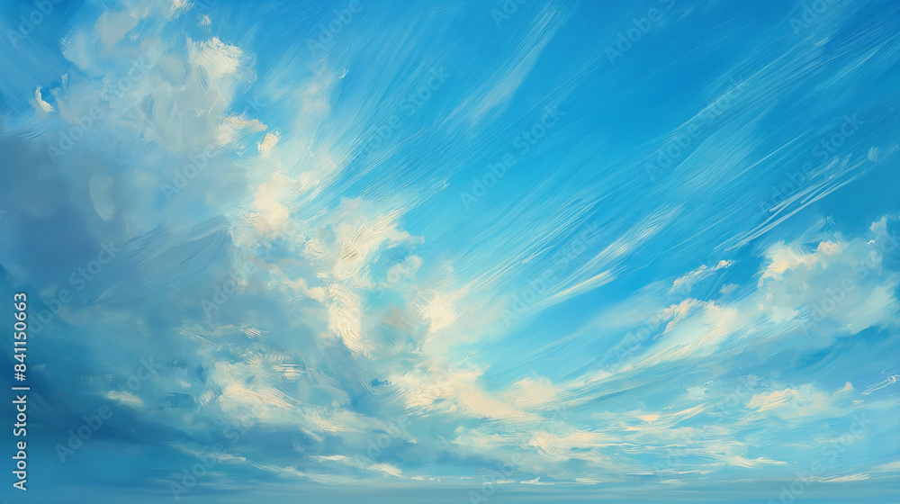 Scene of a blue sky, floating clouds Scene of a blue sky, floating clouds