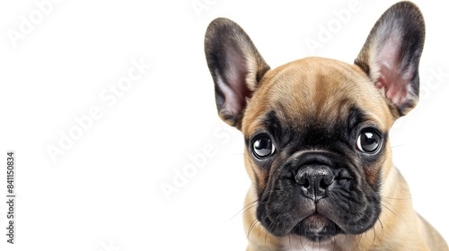 AI generated Image of a Cute French Bulldog Puppy on a White Background © TheWaterMeloonProjec
