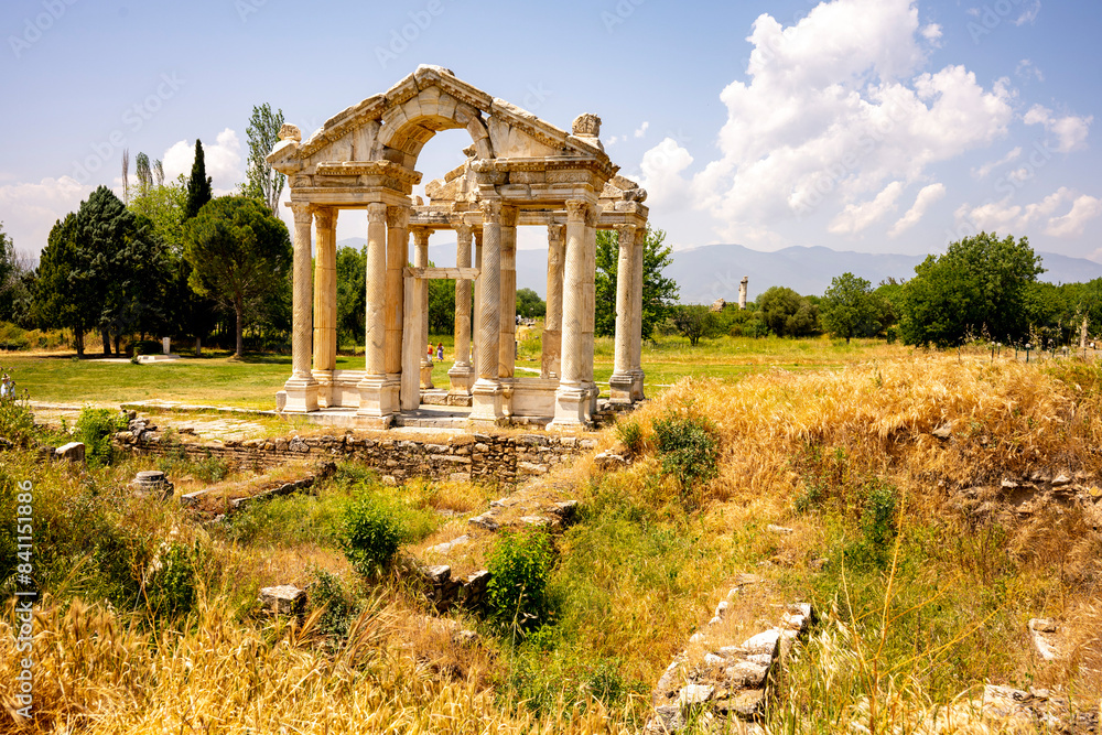 Fototapeta premium The Aphrodite of Aphrodisias (Afrodisias) combined aspects of a local Anatolian, archaic fertility goddess with those of the Hellenic Aphrodite, goddess of love and beauty. Geyre, Karacasu Aydin 