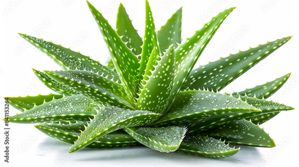 Close-up of an aloe vera plant with green leaves Close-up of an aloe vera plant with green leaves