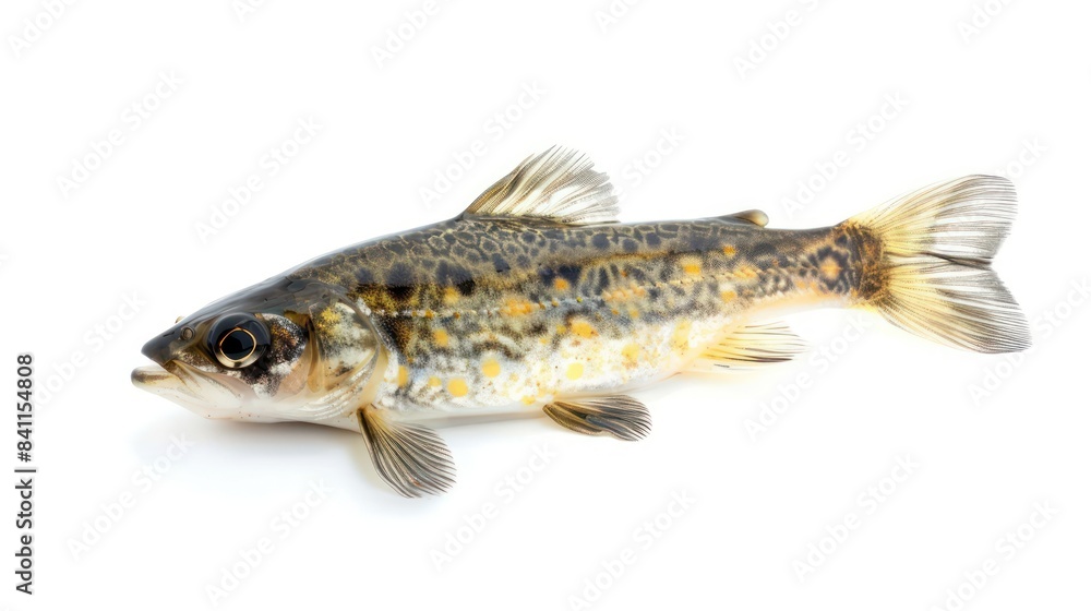 Chain Pickerel clearly photo on white background , Chain Pickerel clearly photo on white background ,